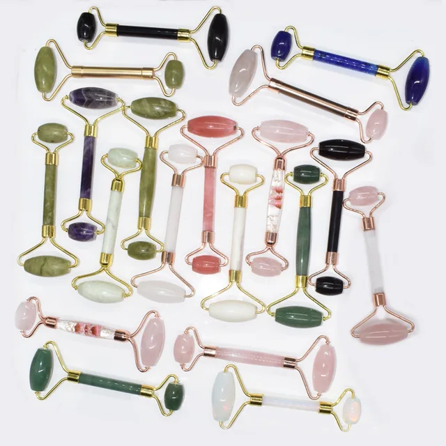 2020 new product Rose Quartz Guasha and Jade Roller with Box