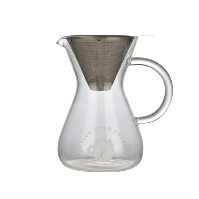 Glass coffee strainer in one cup