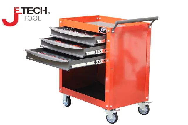 76pcs Tool Set In 3-Drawer Trolley