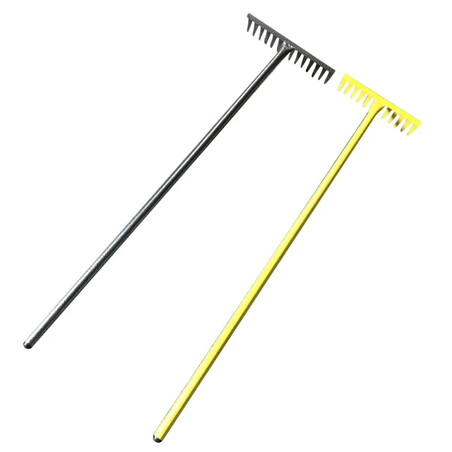 Steel handle rake