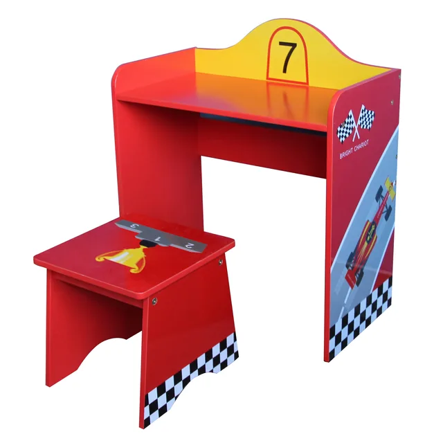 Wooden kids desk and stool set