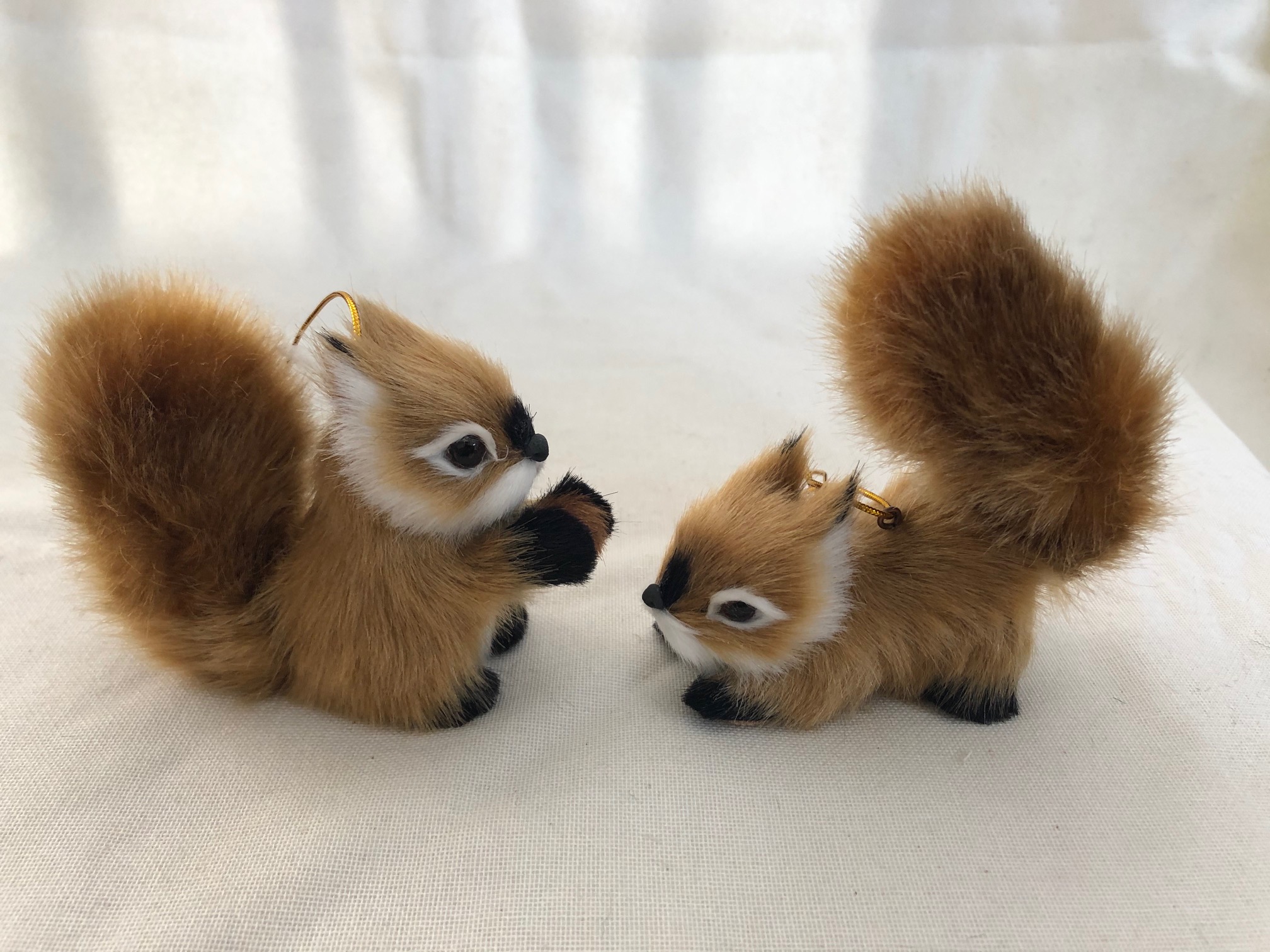 Artificial fur animal decorations