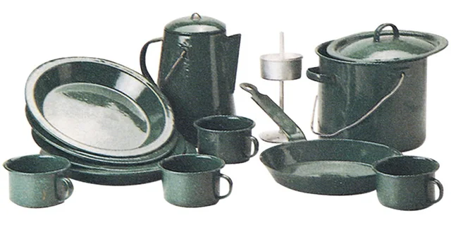 Enamel Camping Set 13pcs Enamel Ware, Dinner Set