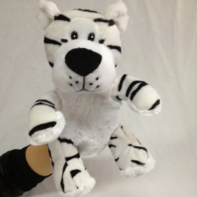 High quality plush cute tiger hand puppet