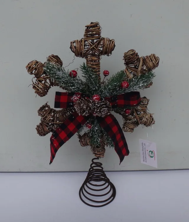 Rattan Snowflake Tree Topper