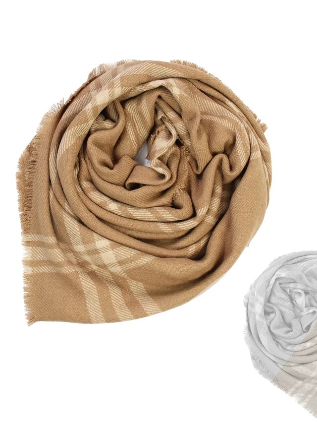 Camel wool shawl-GZ