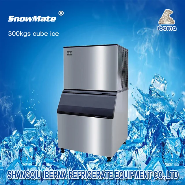 Split Spray Water Type 300kgs Cube Ice Maker for Food Processing