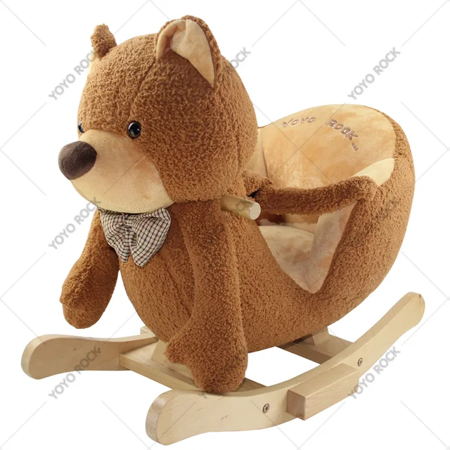 Rocking bear with chair