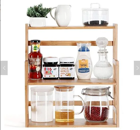 Bamboo kitchen shelves