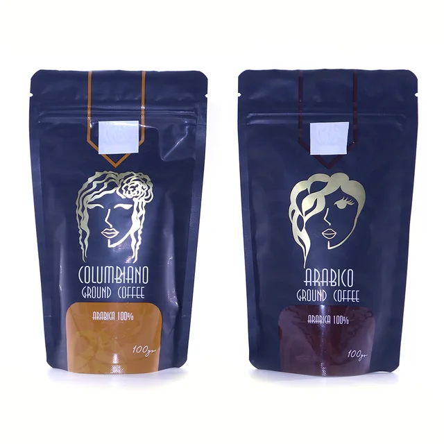 Matte finish coffee bag stand up pouch