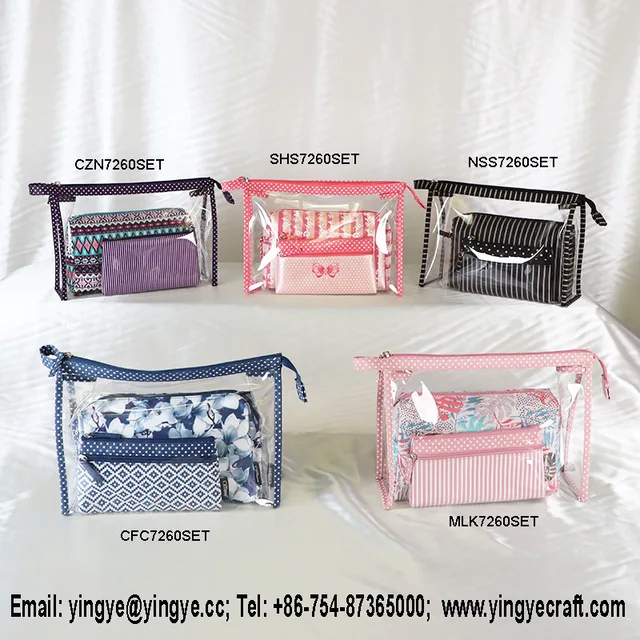 Storage bag set, make-up bag set, cosmetic bag set, pvc bag