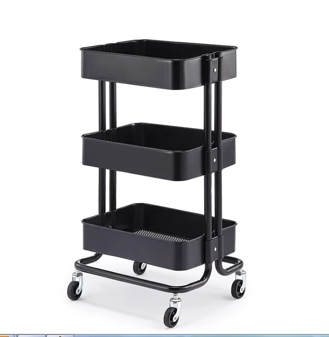 Steel kitchen trolley