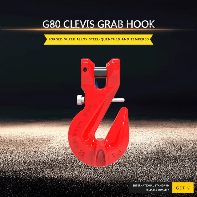 G80 Clevis Grab Hook With Safety Pin