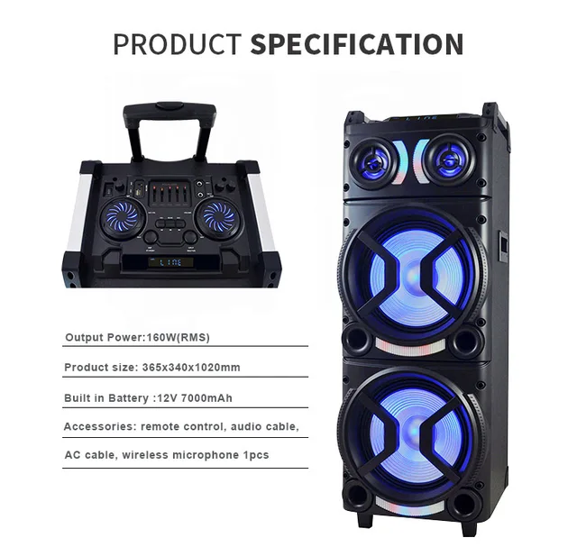 Party spekaer with bluetooth, usb, tf, tws,dsp