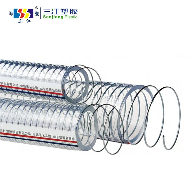 PVC Steel Wire Reinforced Oil Hose For Oil Suction Chemical Transfer