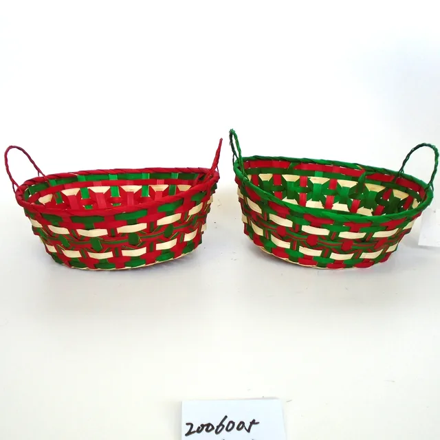 Xmas Bamboo Basket