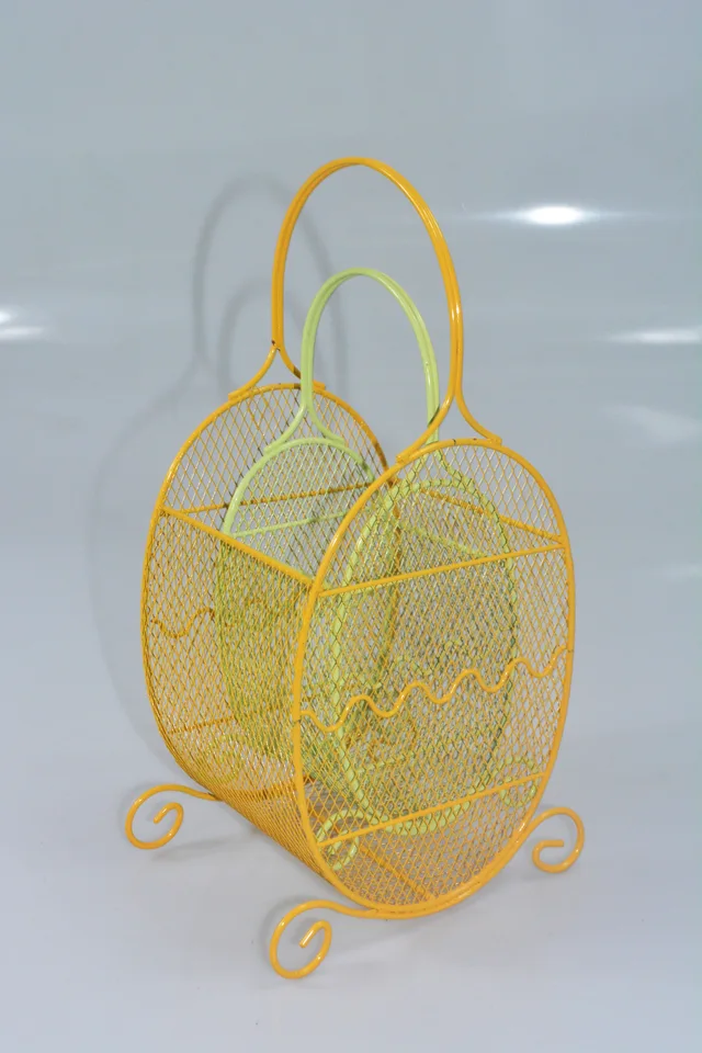 Easter decorative metal wire gift basket storage