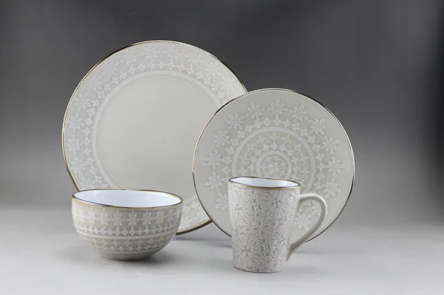 Stoneware Imprinting Dinner Set