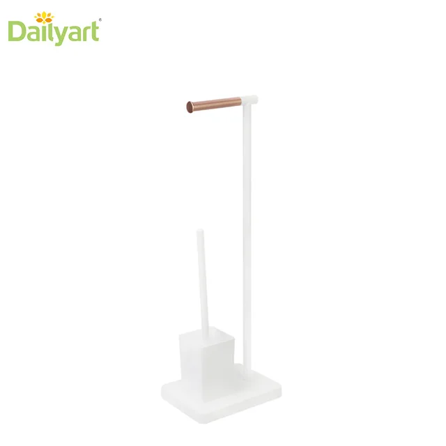 Stainless steel toile brush with paper holder