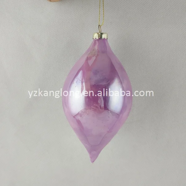Purple Christmas glass hanging