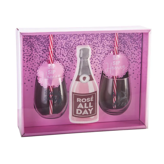 Champagne glasses and Champagne napkins gift set