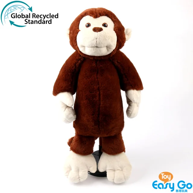 ECO-friendly 100% recycled sustainable plush soft stuffed long arm and leg series orangutan toy