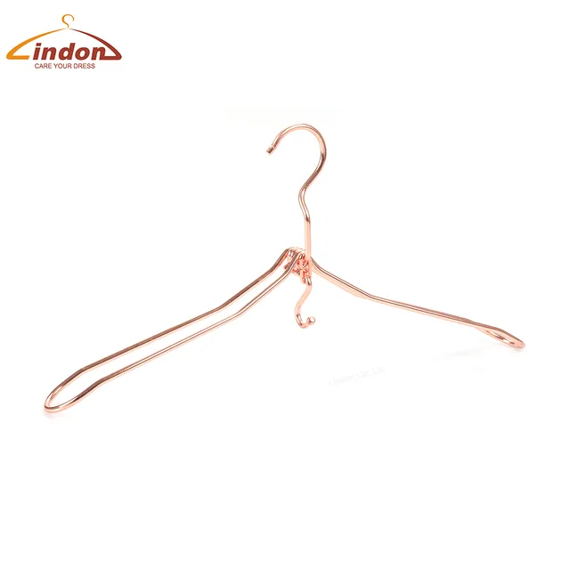 2020 Fashion Shiny Foldable Rose Gold Metal Coat Clothes Hanger