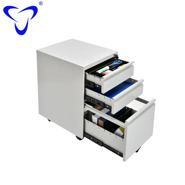 New design office furniture under desk steel 3 drawer mobile pedestal filing cabinet