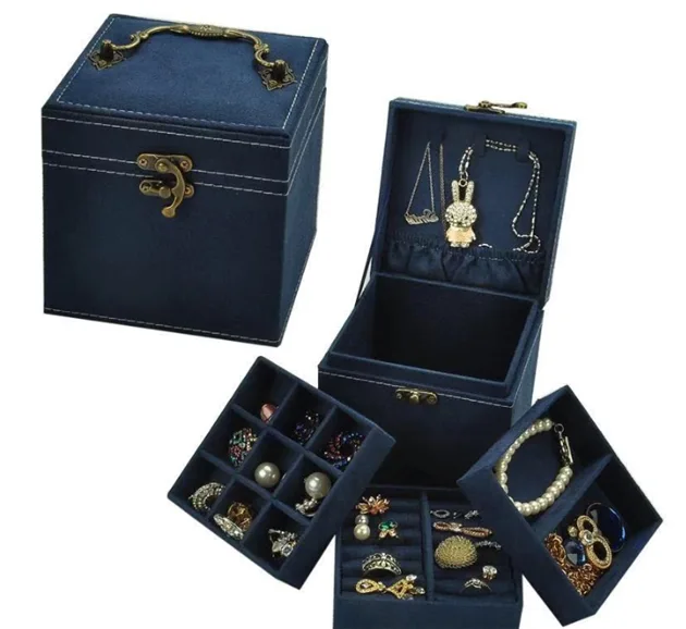Three Layered Portable Jewelry Organizer Box