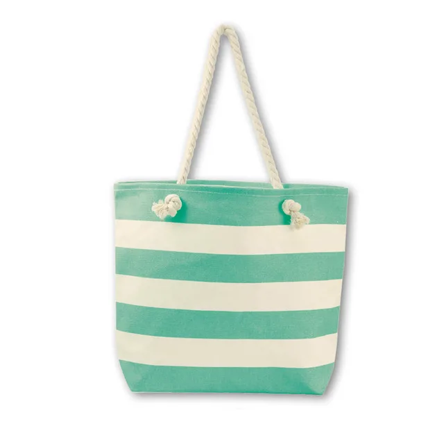 Rope Handle Reusable Cotton Beach Bag