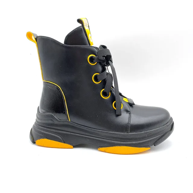 Winter 2020 new fashion boys and girls thick bottom lace-up zipper waterproof children's outdoor Martin boots