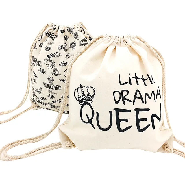 Cotton twill fabric drawstring bag