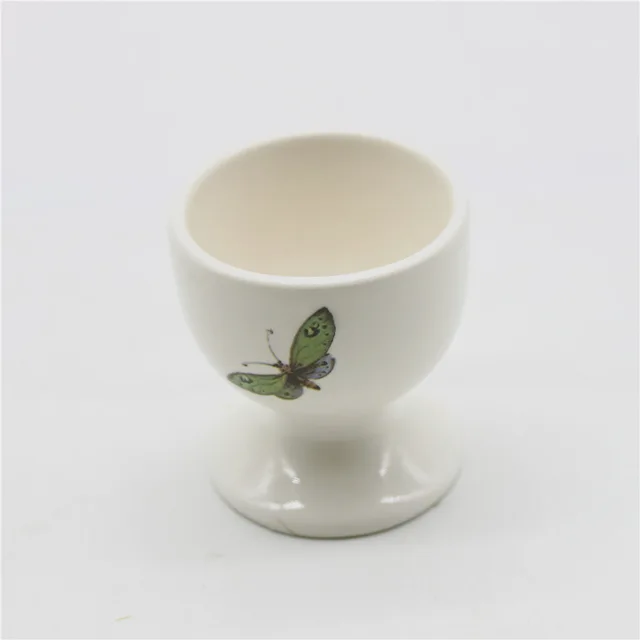 Decal On Glazed Ceramic Egg Cup