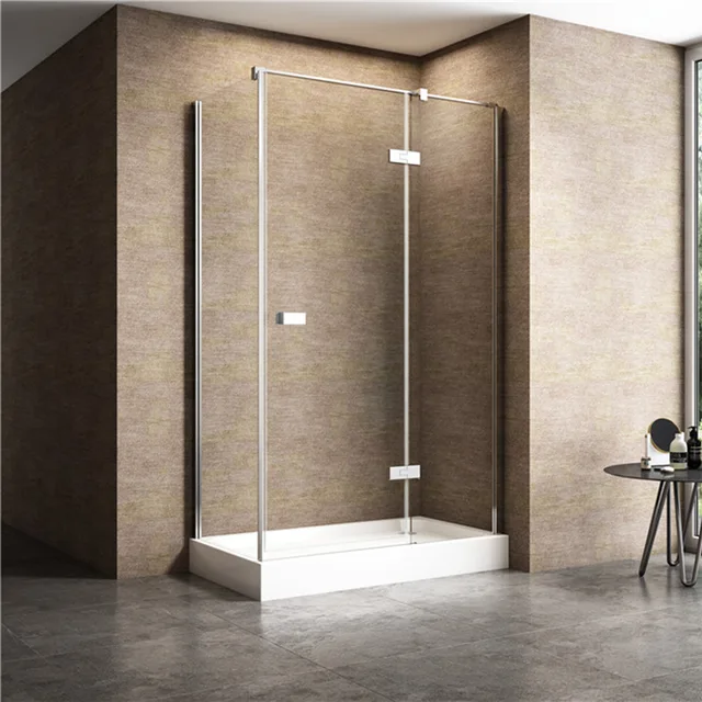 Frameless lift hinge shower door, rectangle square trays simple whole shower room shower cubins shower enclosure