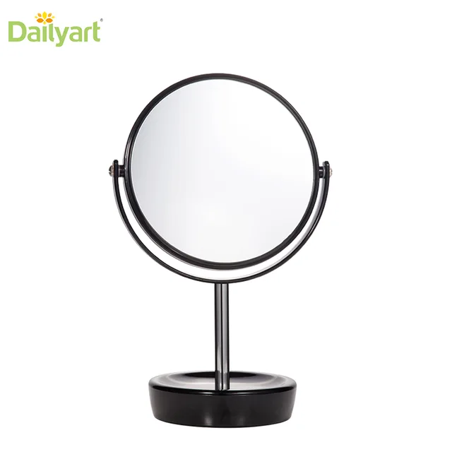 Dual sided plastic cosmetic mirror