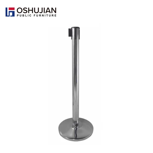 Airport Subway Retractable Belt railing Stanchions barrier post