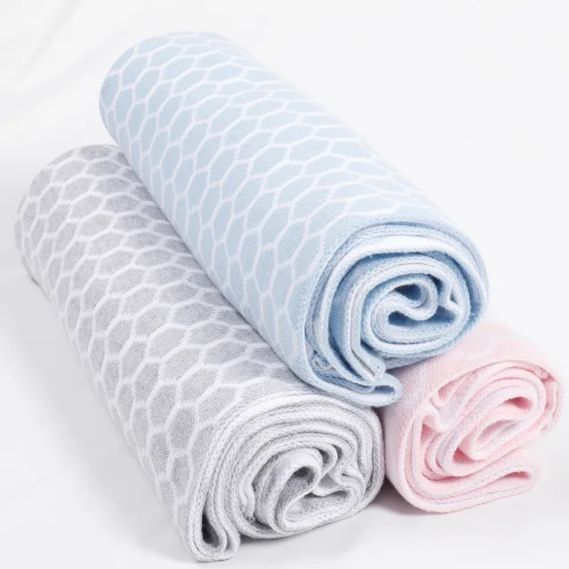 Decosy Super Soft Comfortable newborn baby blankets cotton kiniited baby blanket