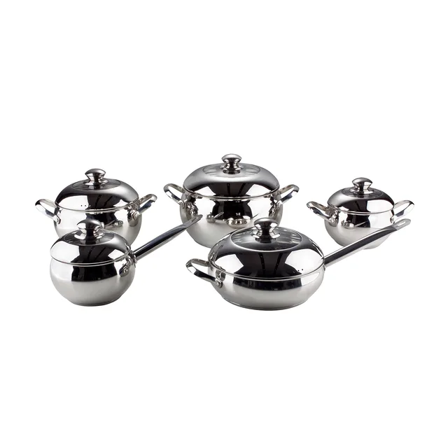 High Quality Home Use Pot Sets Popular Stainless Steel Cookware Set Hot Sale Cooking Pots