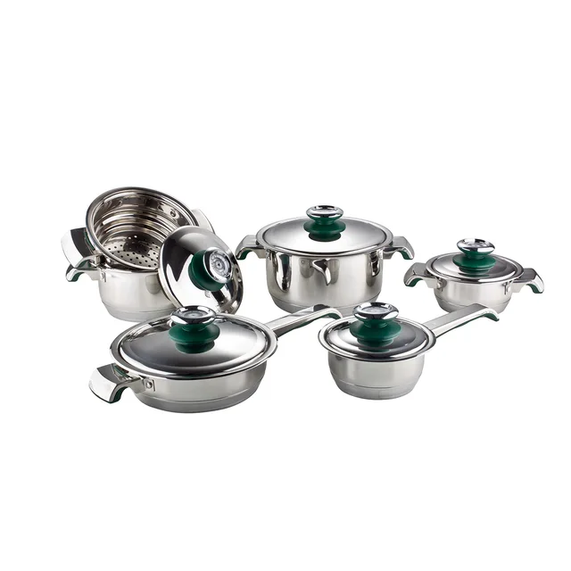 Stainless Steel 18 10 Cookware Pan Pot Induction Capsuled Bottom Cookware Sets Manufacturer