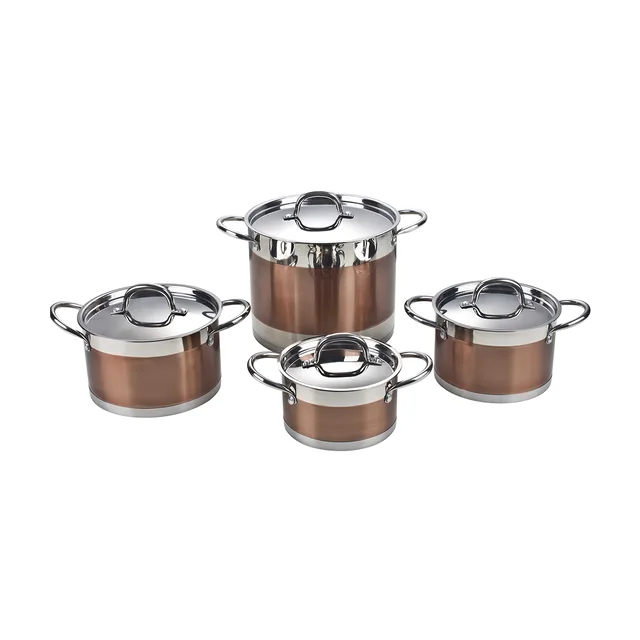 Popular Cooking Pots Germany Hot Sale Triply Kitchenware Casseroles Stainless Steel Cookware Sets