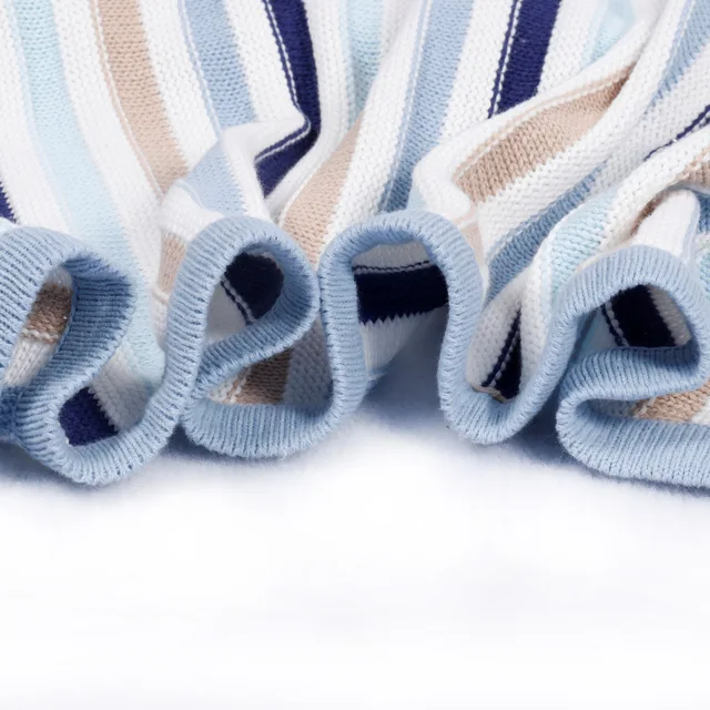 Decosy High quality wholesale customized baby blanket cotton kiniited baby blanket