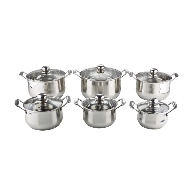 High Quality Triply Casserole Pot Set Stainless Steel Cookware Sets Wholesale Cooking Kitchen Pots