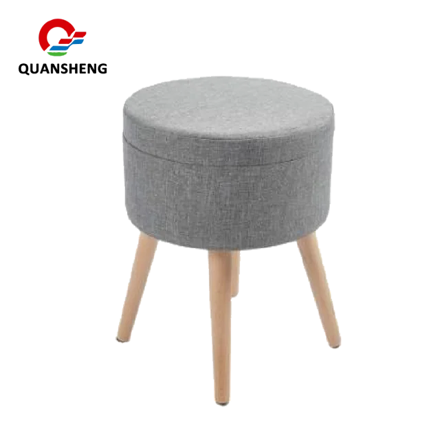 Ottoman with Wooden Legs