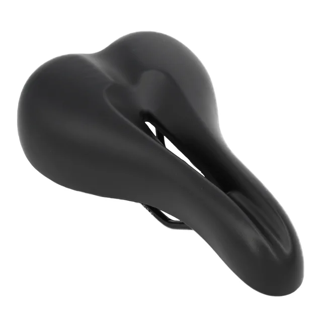 Black PU Leather Hollow Bicycle Saddle Bike Seat for Road Beach Mountain Cruiser Bicycle
