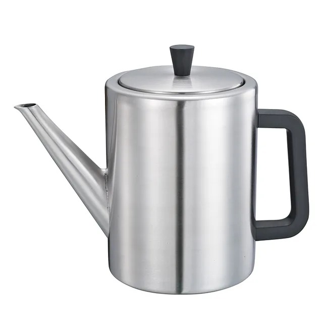 Stainless steel double wall insulated thermal tea maker teapot with with removable infuser teakettle