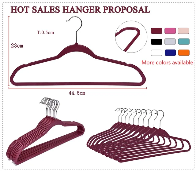 Hot Sale Space-Saving Closet Hangers - Non-Flocked
