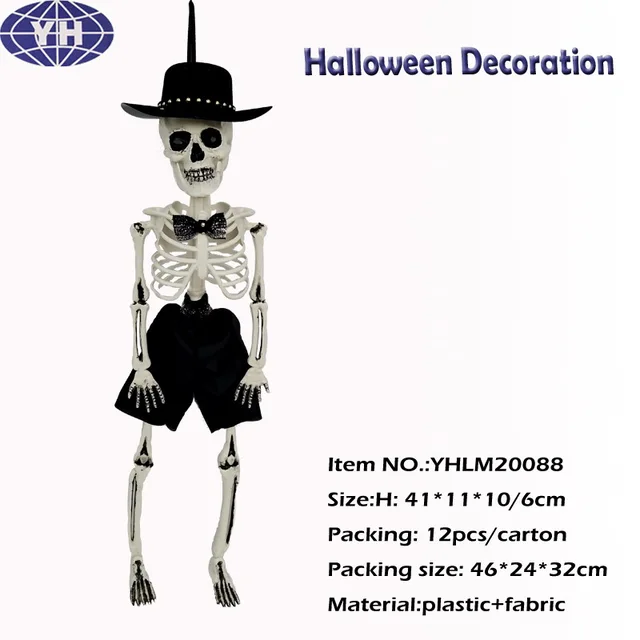 16''hanging skeleton for halloween decoration