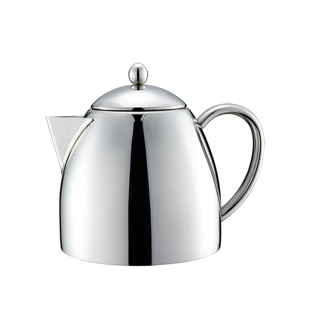 Stainless steel single wall insulated thermal tea maker teapot with with removable infuser teakettle