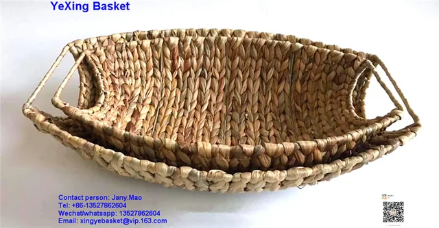 Water hyacinth fruit basket s/2