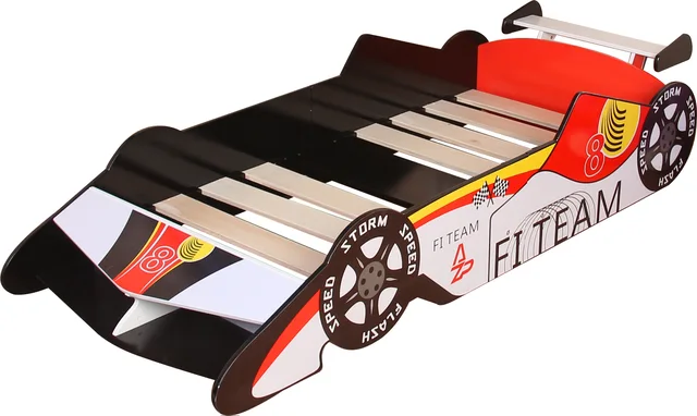 Wooden Race Car Junior Bed For 140*70cm Mattress